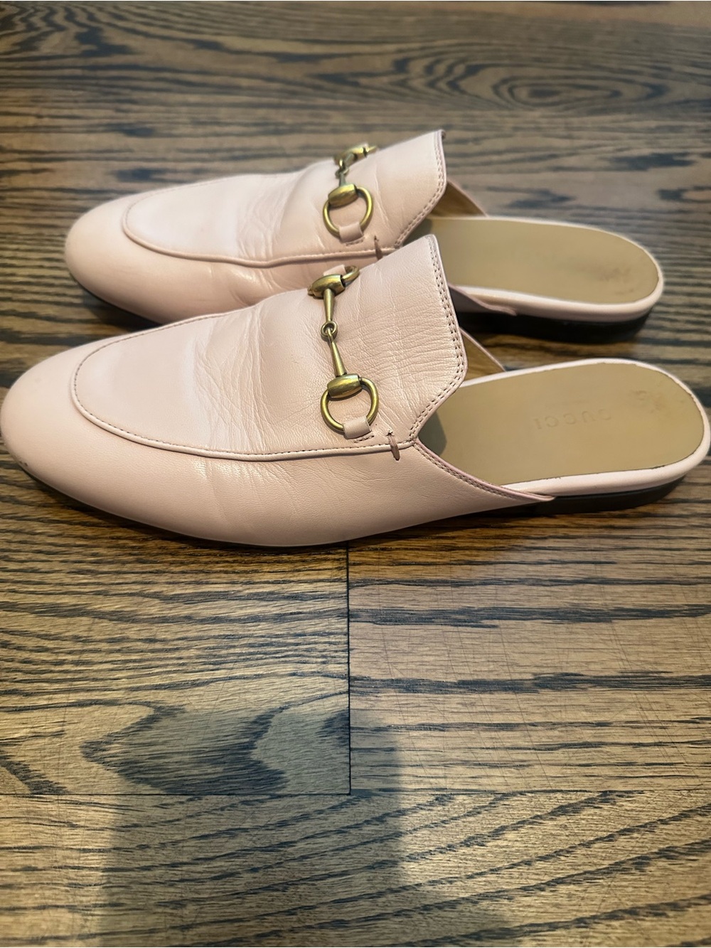 Women’s Sz. 38.5 Authentic Gucci Princeton Mules - Lt. Pink - Picture 3 of 11